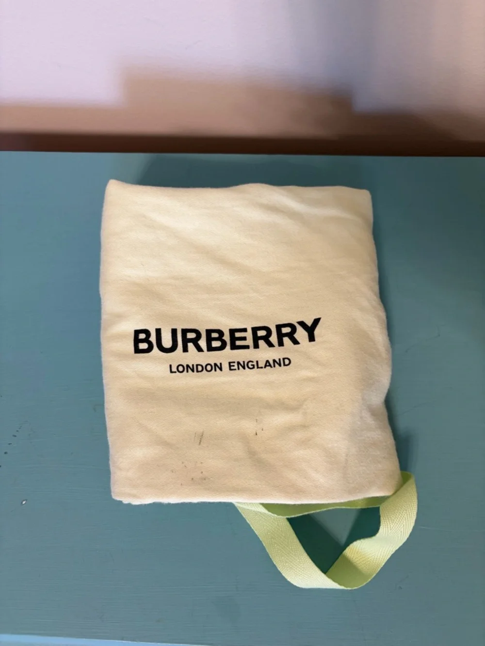 Burberry Dark Green Leather Tote with Gold Hardware - Picture 11 of 13